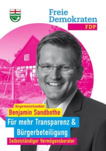 Read more about the article Vorstellung unseres Bürgermeisterkandidaten Benjamin Sandbothe